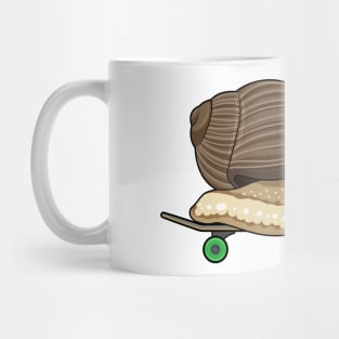 Snail as Skater with Skateboard Mug